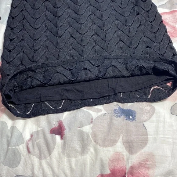 Free People Black Lace Crochet Wild Thing Mini Dress - Picture 6 of 8